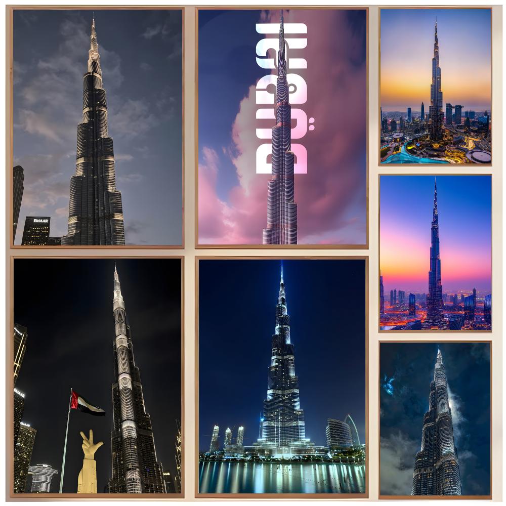 Interior Design Build - Building Landmark B-Burj Khalifa Poster Classic