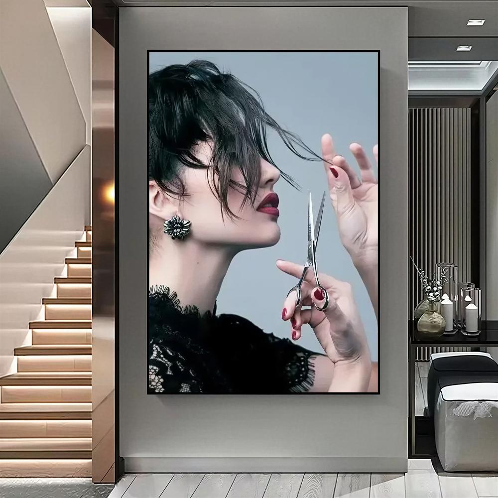 Modern Hair Salon HD Wall Art  - đánh giá và giá Interior Design Illustrated