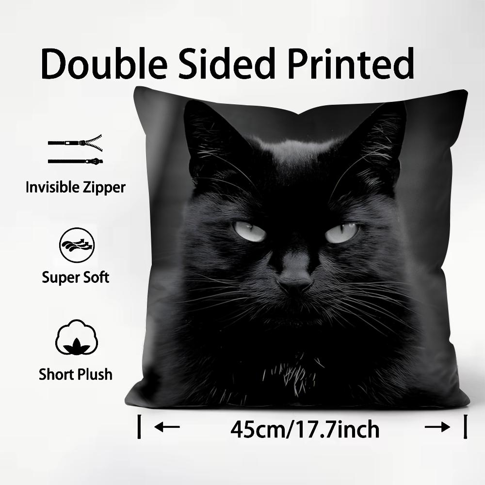 Black Cat Cute Cushion Cover P - đánh giá và giá Interior Design Co