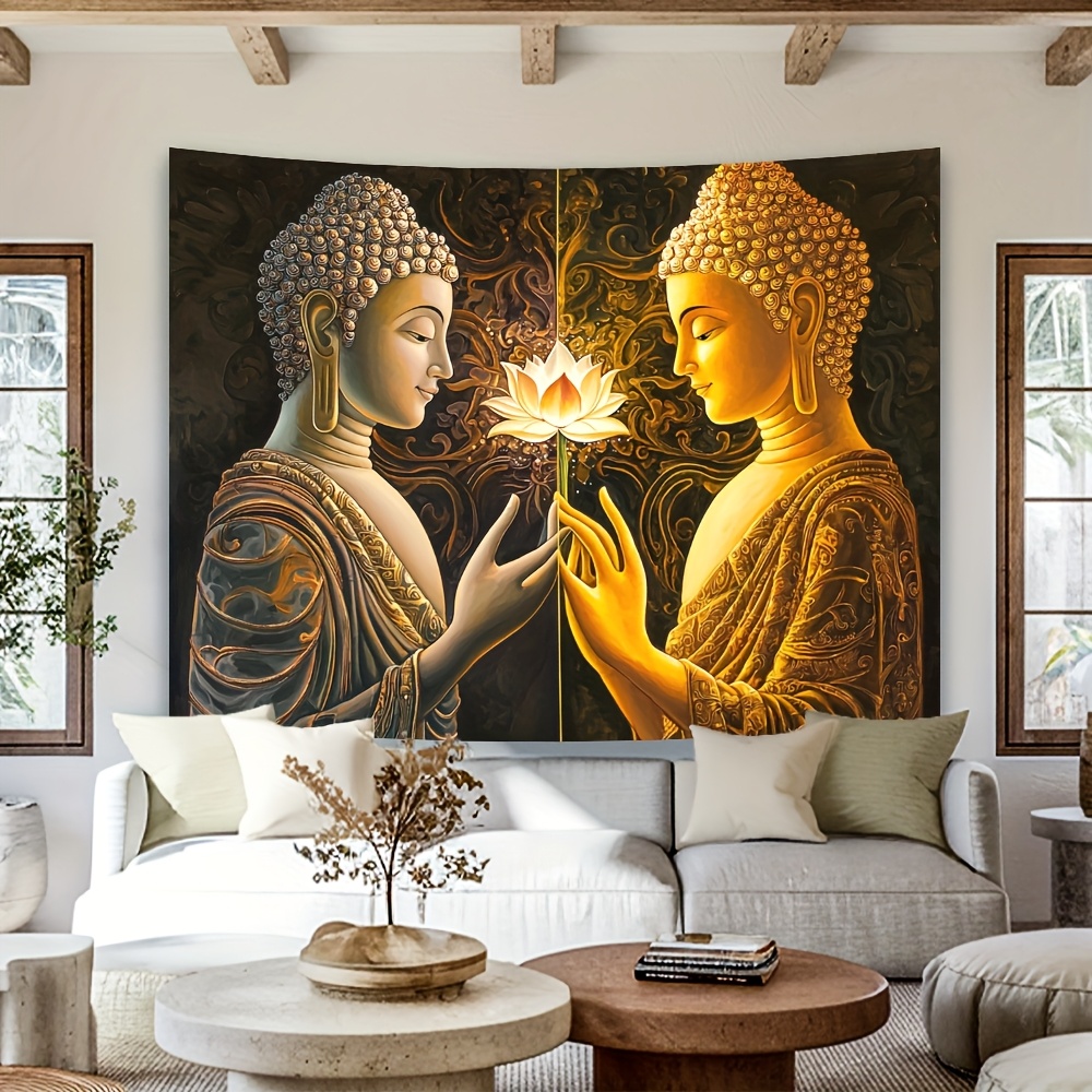 Buddha Lotus Wall Tapestry Spi - đánh giá và giá Interior Design Zen Style